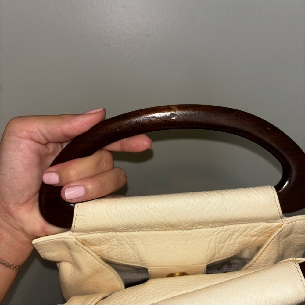 CHANEL Hand Bag Leather White Gold - Picture 11 of 13